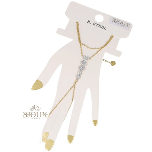 Bracciale Baciamano Acciaio Love Hearts