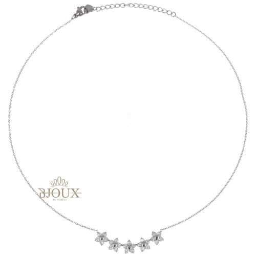 Collana Mini Flower Chain - Acciaio