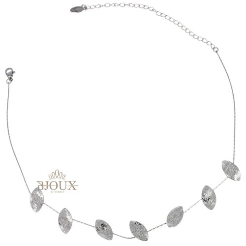 Collana Leaf Texture - Acciaio