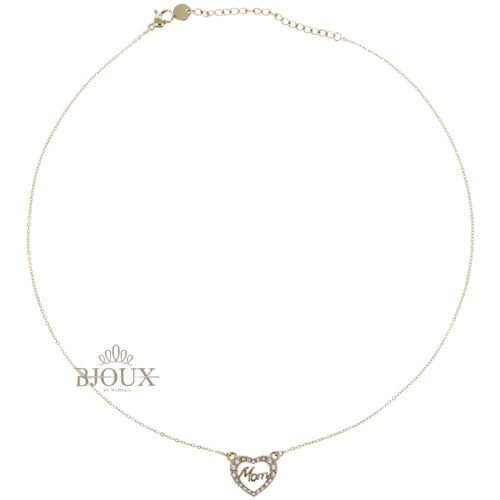 Collana Cuore Mom Brillante Acciaio