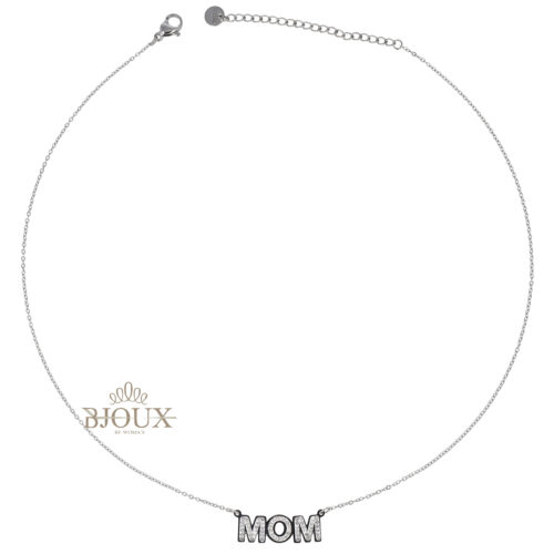Collana Scritta Mom Shine Acciaio