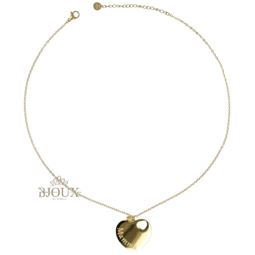Collana Cuore Mamma Incisa Acciaio