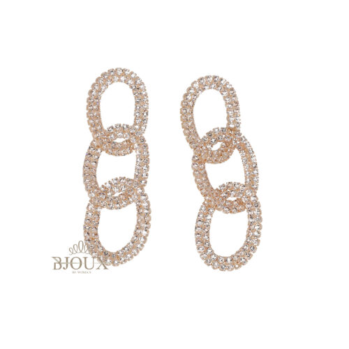 Orecchini Crystal Chain Glam - Strass