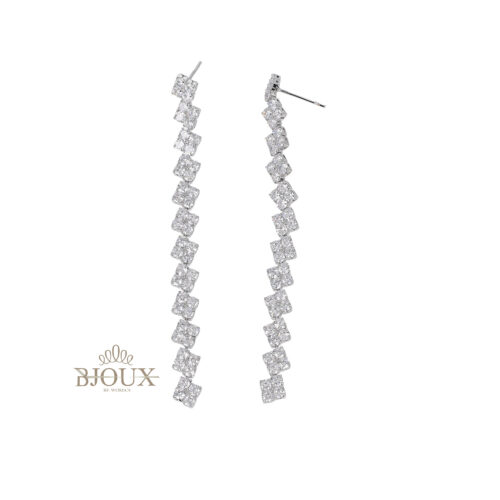 Orecchini Floral Line Drop - Strass