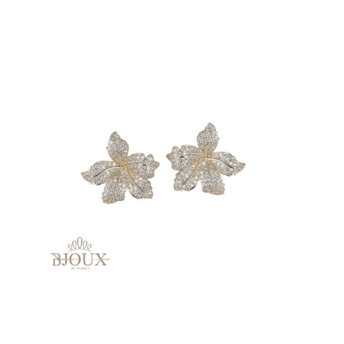 Orecchini Crystal Leaf Elegance - Strass