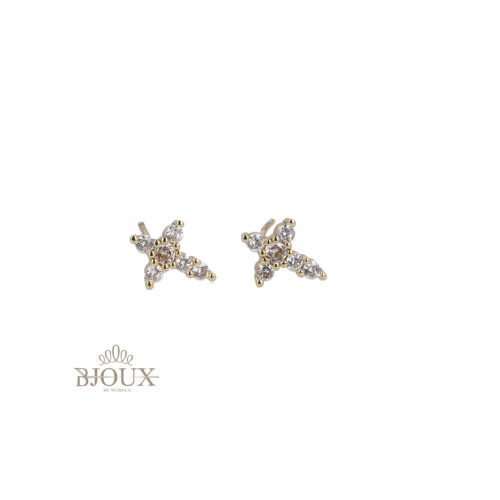 Orecchini lobo crocetta - Croce Crystal