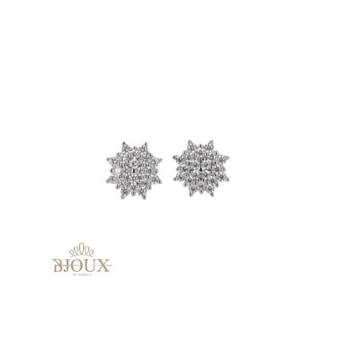 Orecchini a lobo fiore - Fiore Crystal