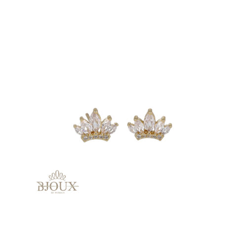 Orecchini a lobo coroncina - Crown Elegance