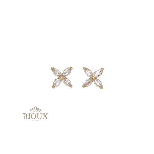 Orecchini a lobo fiore marquise - Flower Crystal