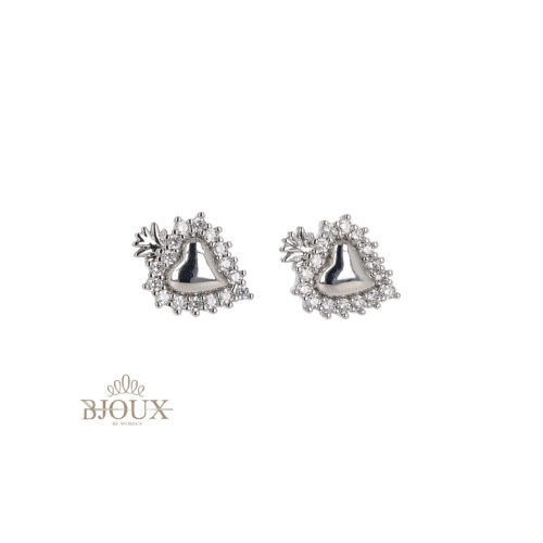 Orecchini a lobo Cuore Sacro Zirconi - Sacred Heart