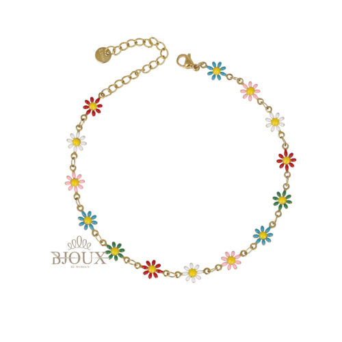 Cavigliera Daisy Rainbow - Acciaio