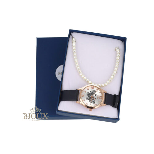 Set regalo Pearl Butterfly Chic - Collana e Orologio
