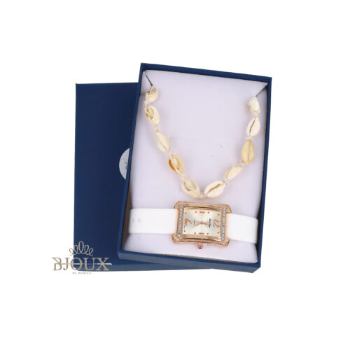 Set regalo Seaside Pearl White - Collana e Orologio