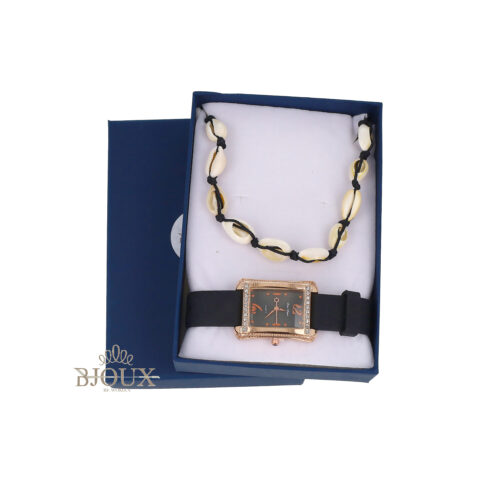 Set regalo Black Ocean Chic - Collana e Orologio