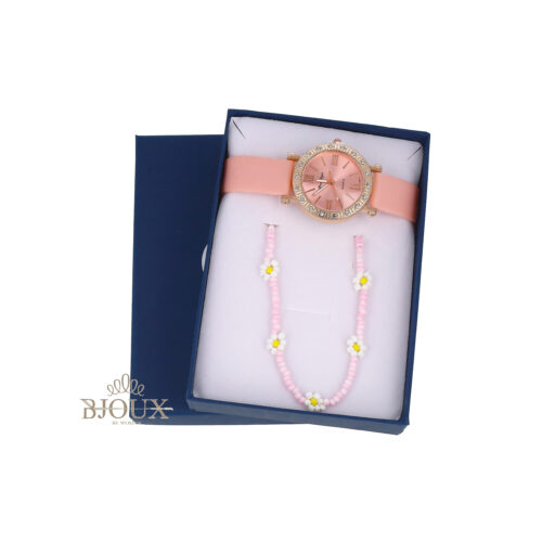 Set regalo Daisy Blush Rose - Collana e Orologio