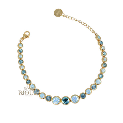 Bracciale Crystal Color - Acciaio Dorato