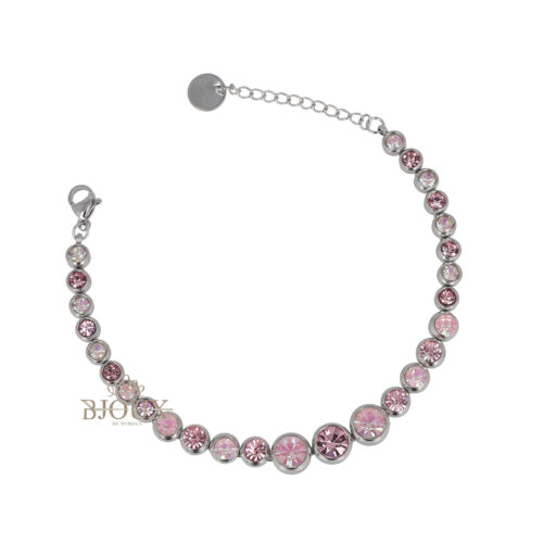 Bracciale Crystal Color - Acciaio Rodiato