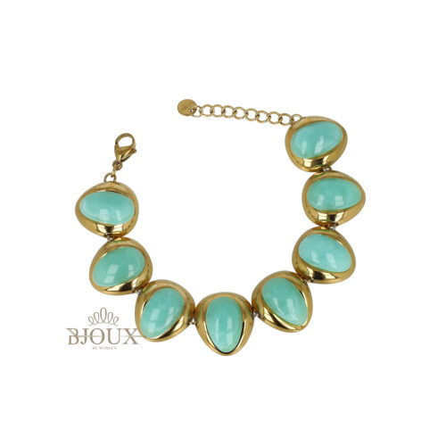 Bracciale Laguna Chic in Acciaio con Pietre Colorate