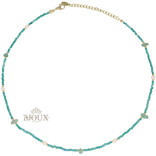 Collana Crystal Breeze - Acciaio e Perline Colorate