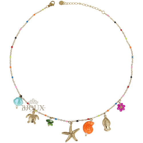 Collana Coral Garden - Acciaio Charms Marini