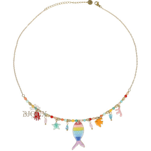 Collana Oceania Charm - Acciaio e Perline