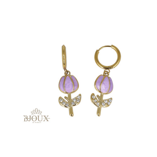 Orecchini Tulip Shine - Acciaio Dorato