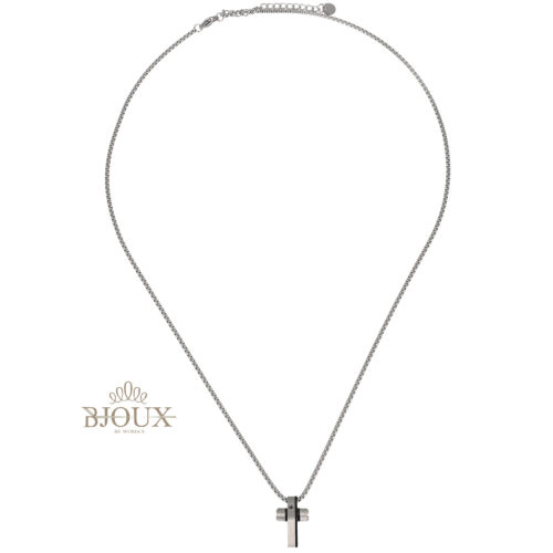 Collana Uomo Cross Steel in Acciaio