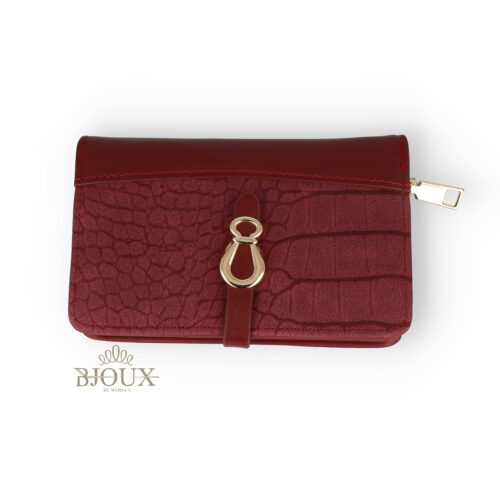 Portafogli Donna Croco Wine con Dettaglio Dorato